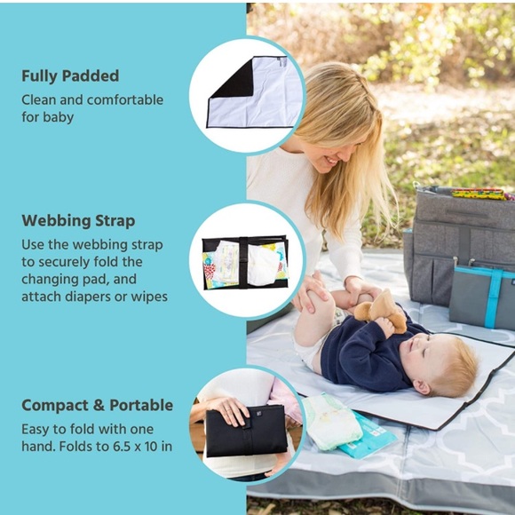 J.L. Childress Full Body Portable Baby Changing Pad, Fully Padded - Picture 2 of 4